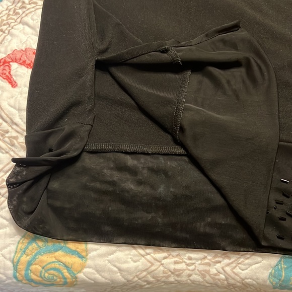 Women’s Medium black skirt with slit and sequin - Picture 3 of 5